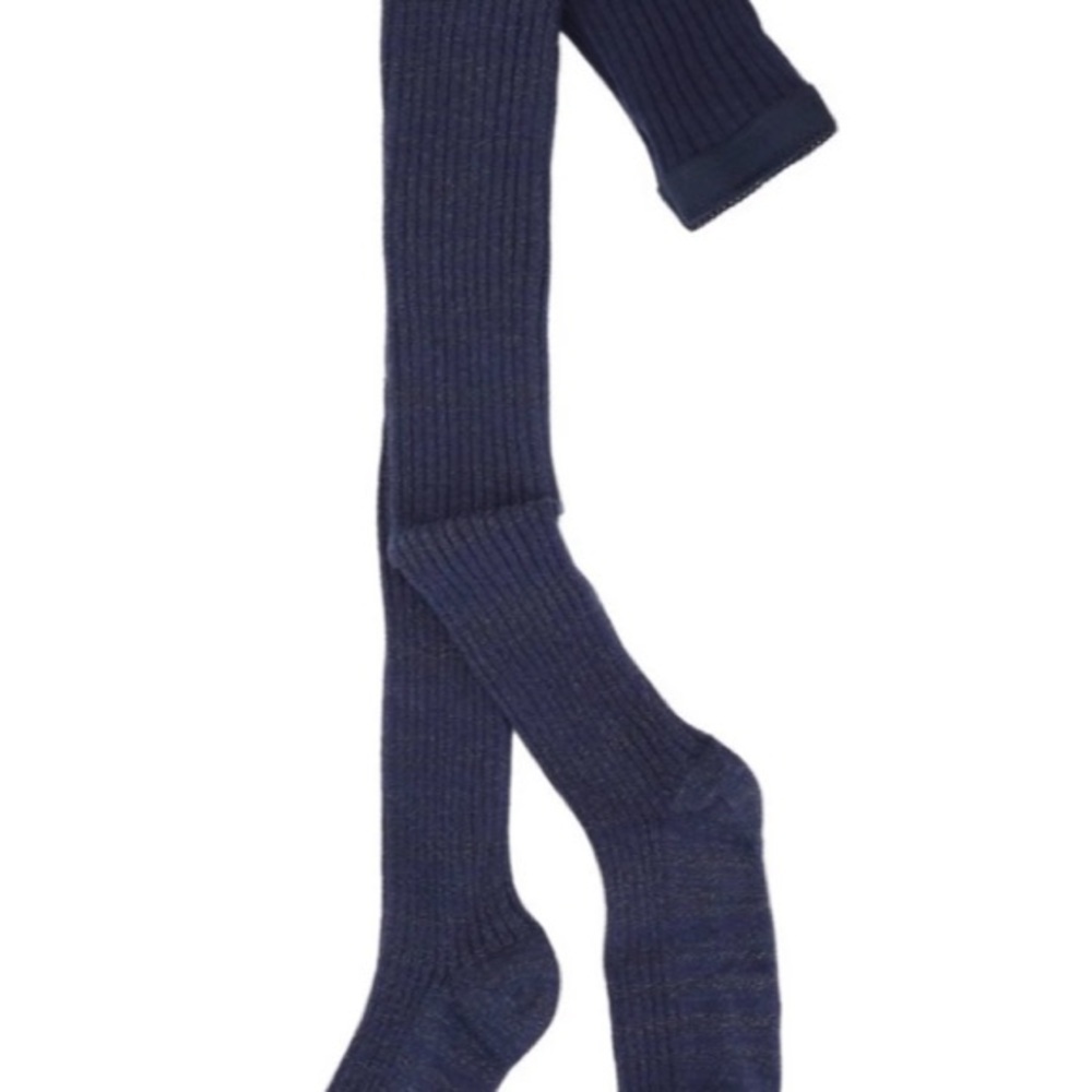 Molo Deep Blue glitter Kids Ribbed Tights